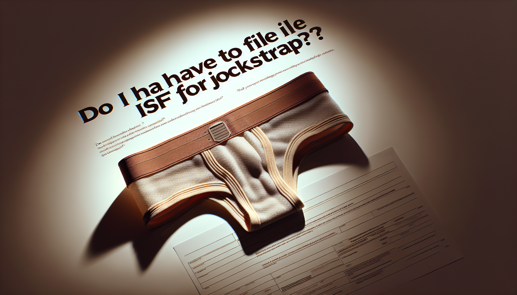 Do I Have To File ISF For Jockstrap